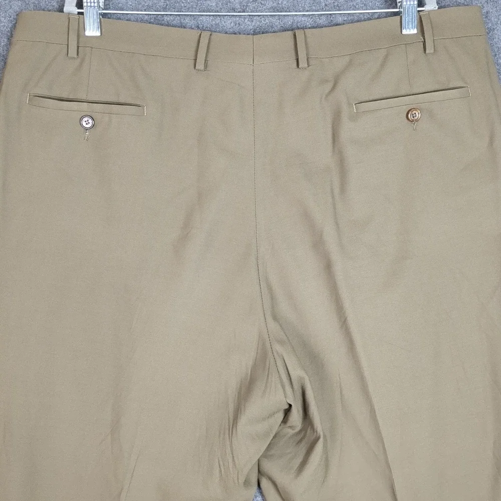 Ralph Lauren Mens Total Comfort 100% Wool Pleated Cuffed Dress Pants 42S